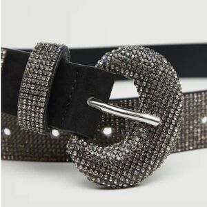 Mango Strass Buckle Belt